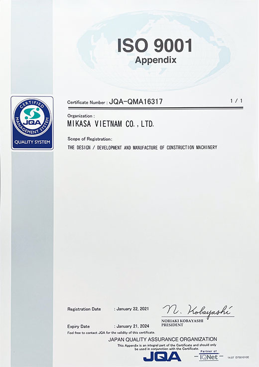 ISO9001 appendix(Vietnam)